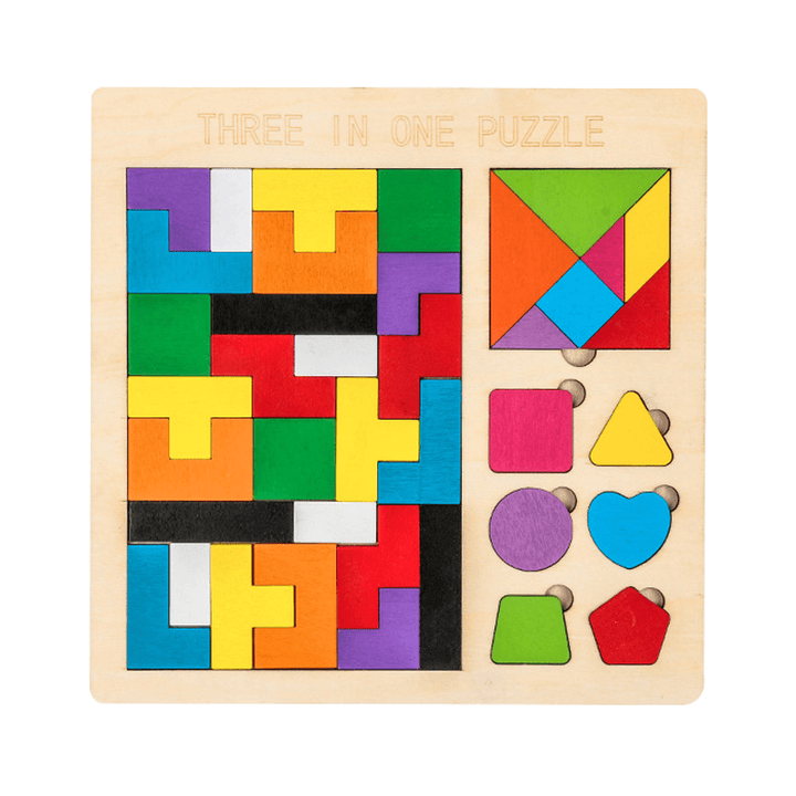 Wooden Jigsaw Puzzle for Children Variety Puzzles Early Education Toys - MRSLM