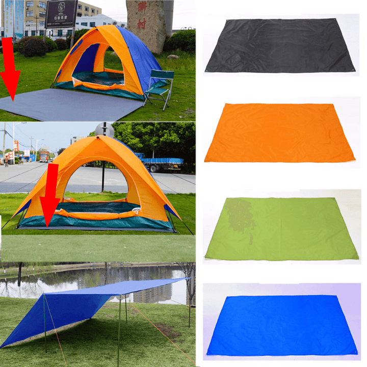 300X300Cm Outdoor Camping Tent Sunshade Rain Sun UV Beach Canopy Awning Shelter Beach Picnic Mat Ground Pad Tent Sunshade - MRSLM