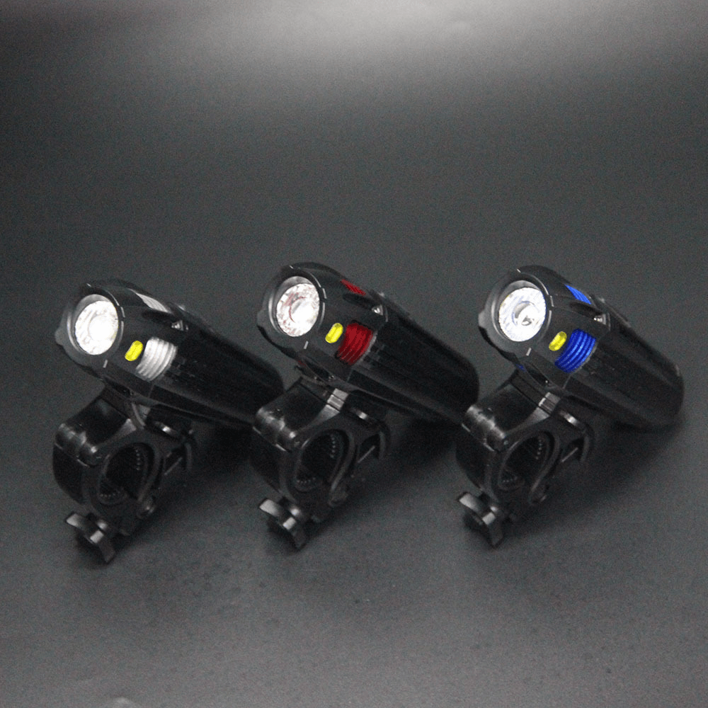4-Modes 300 Lumens T6 LED Bicycle Front Light Waterproof USB Rechargeable Bike Headlight Night Cycling Lamp Riding Accessories - MRSLM