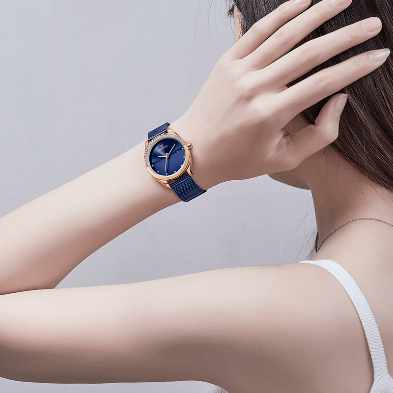 NAVIFORCE NF5015 Waterproof Ladies Wrist Watch Crystal Date Display Quartz Watch - MRSLM