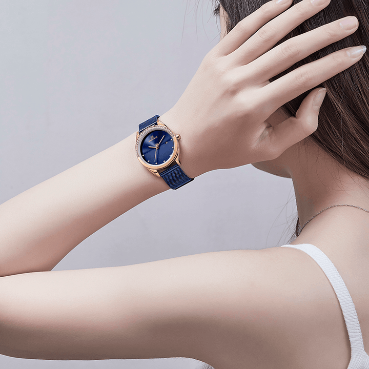 NAVIFORCE NF5015 Waterproof Ladies Wrist Watch Crystal Date Display Quartz Watch - MRSLM