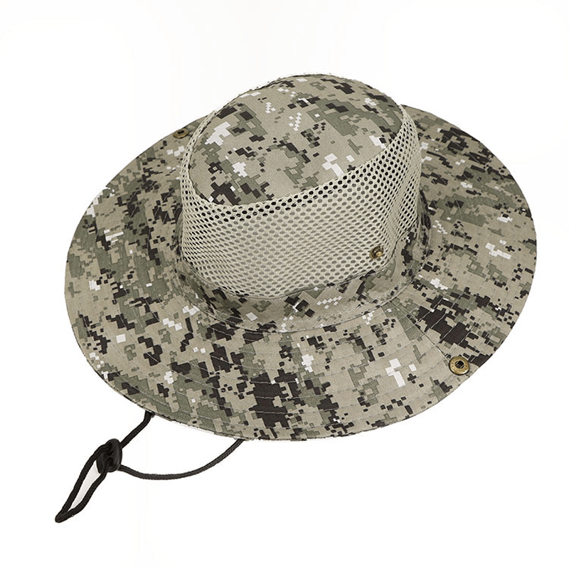 Outdoor Hat Digital Camouflage Hat Fisherman Hat Fishing Hat Sun Visor Big Brim Hat Mountaineering Hat Benni Hat Korea - MRSLM