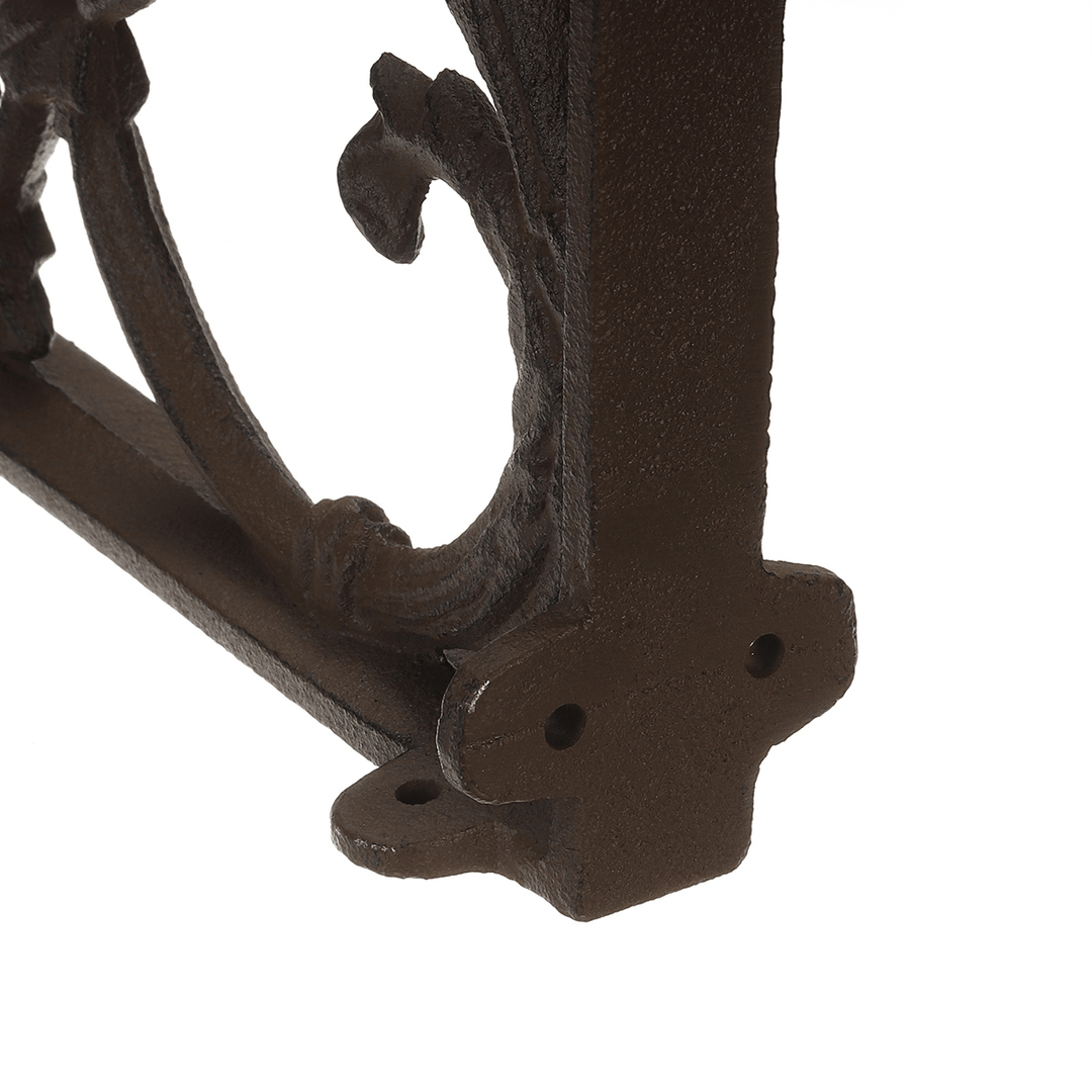 23×23.5×2Cm Wall Shelf Mount Bracket Cast Iron Support Mounted Supporter Home Garden Rusty - MRSLM