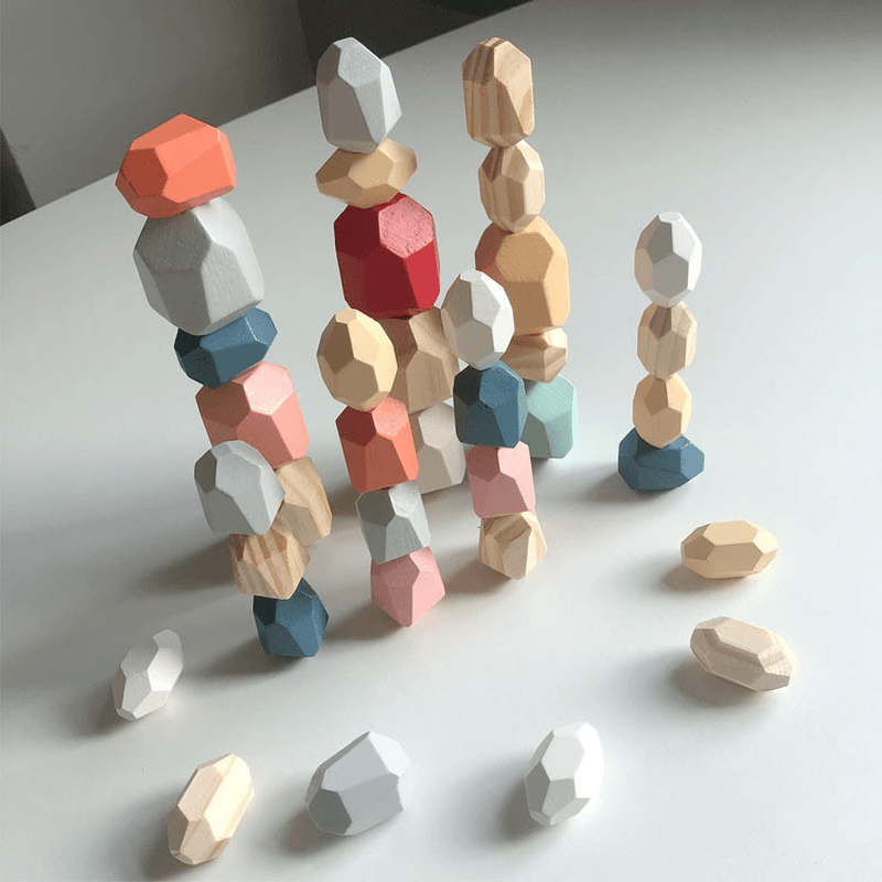 Children'S Early Education Colorful Combination Stacked Stone - MRSLM