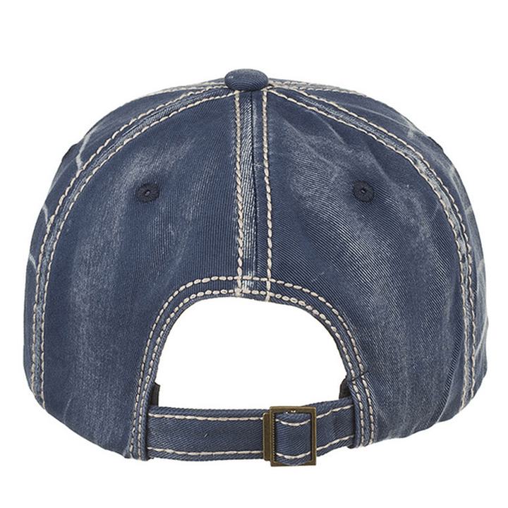 Men Denim Letter Pattern Sunshade Baseball Cap - MRSLM