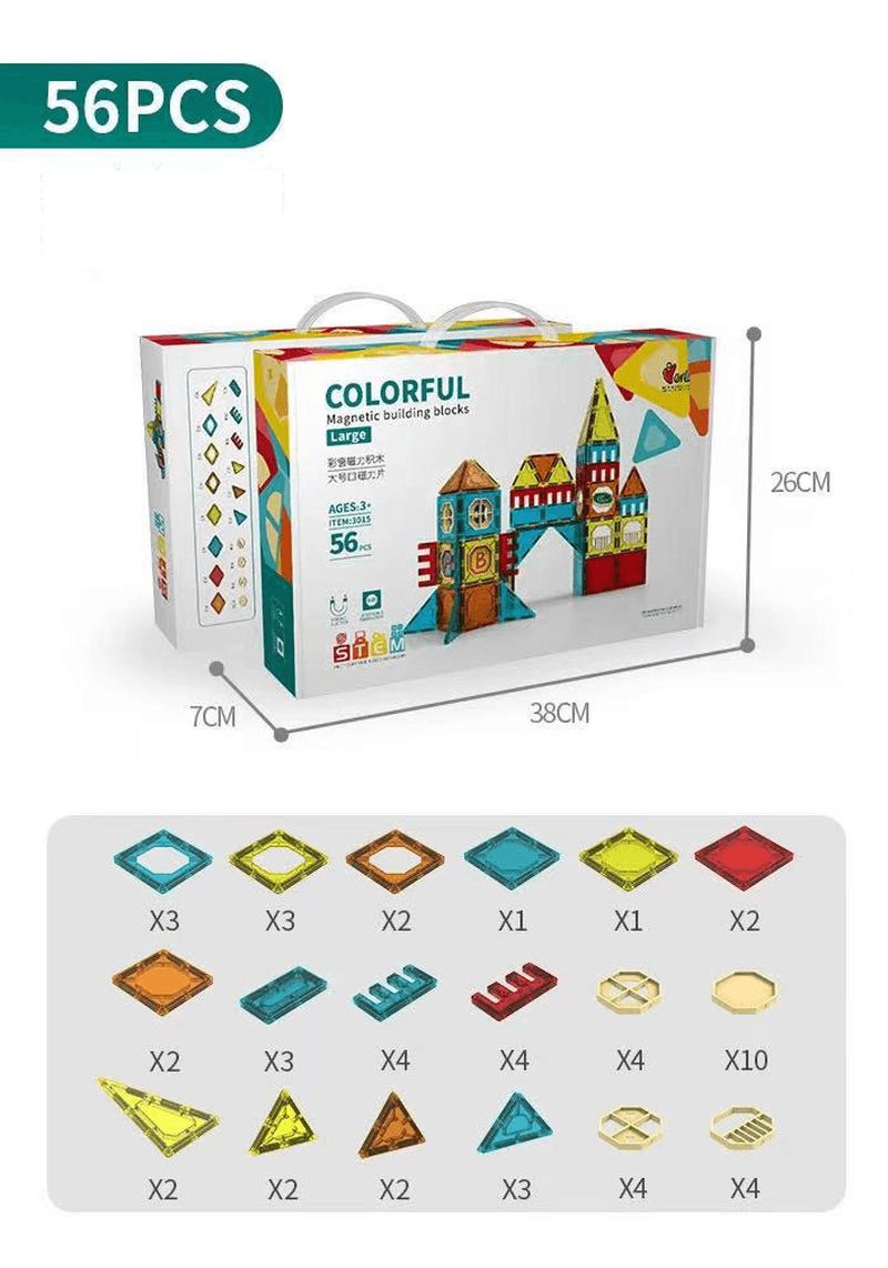 Magnetic Piece Building Block Set Variety Lifting Magnetic Assembling Piece Children'S Educational Toys - MRSLM