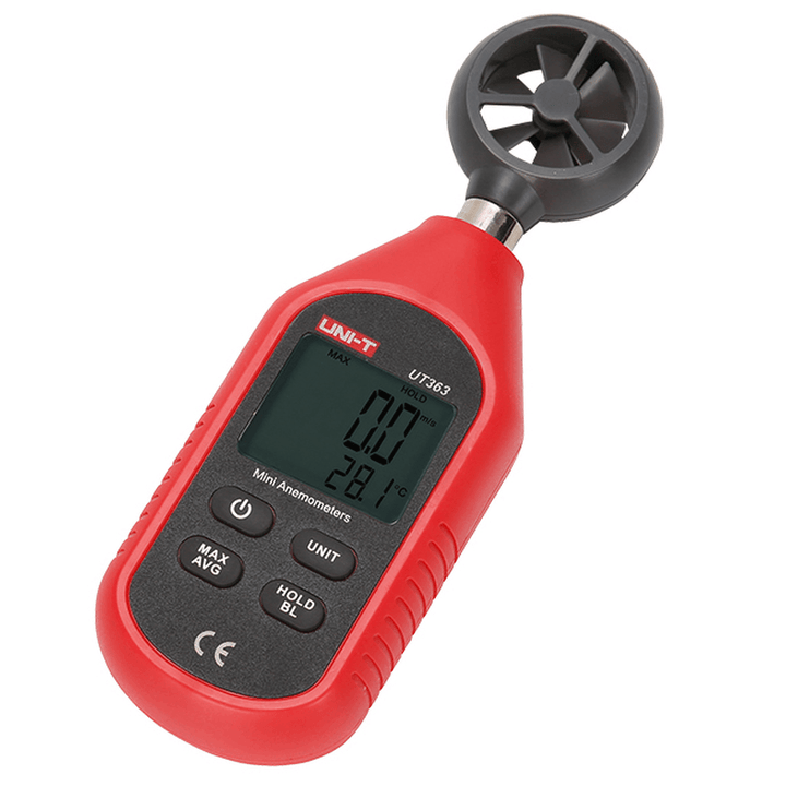 UNI-T UT363 Mini Digital Wind Speed Meter Pocket Anemometer Speed Temperature Tester Thermometer - MRSLM