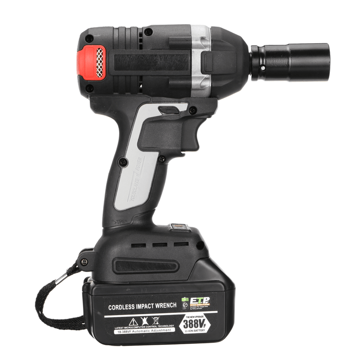 388VF 520N.M Brushless Cordless Electric Impact Wrench Rechargeable Wrench Driver W/ 1/2/None Battery Also for Makita 18V Battery - MRSLM