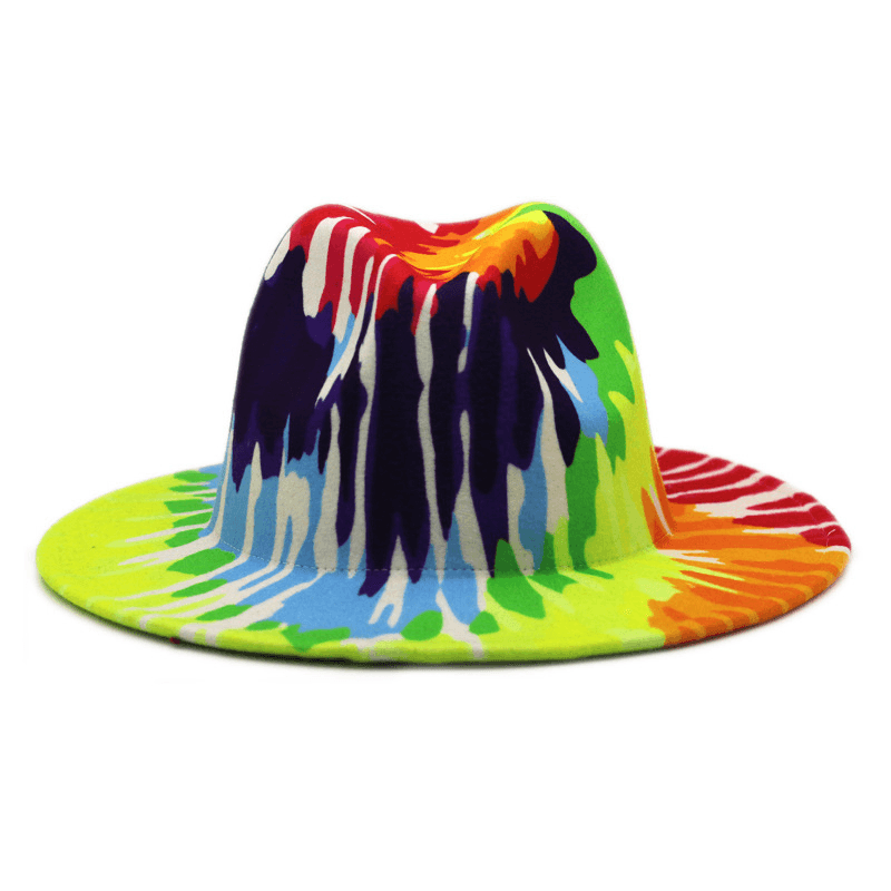 Felt Hat Spring and Autumn Pattern Top Hat - MRSLM