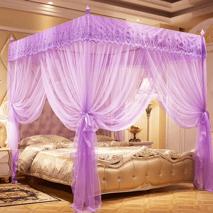 1.8X2M Four Corner Mosquito Net Pest Bed Netting Curtain Panel Bedding Canopy for Home Bathroom Decor - MRSLM