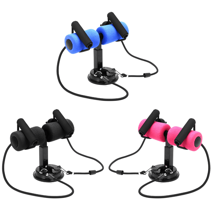 Sit-Ups Assistant Device Abdominal Muscle Training Adjustable Resistance Band Self-Suction Sit Ups Bar - MRSLM