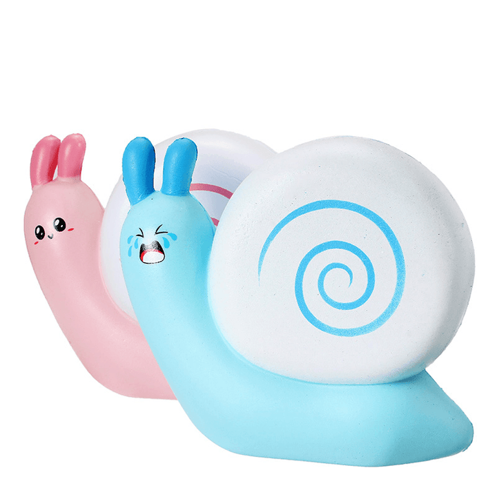 Squishy Snail Pink Blue Jumo 12Cm Slow Rising with Packaging Collection Gift Decor Toy - MRSLM