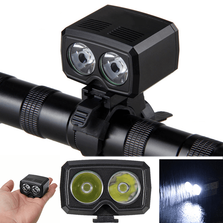 2Pcs XANES DL05 1000LM 2XPE LED 1200Mah Battery 5-Mode IP65 Waterproof Mini Bicycle Head Light Power Display 360 Degree Rotation - MRSLM