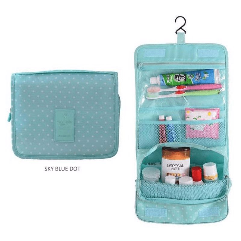 Honana BX-111 Waterproof Travel Wash Cosmetic Bag Compact Cube Pouch Storage Bag Mesh Organizer - MRSLM