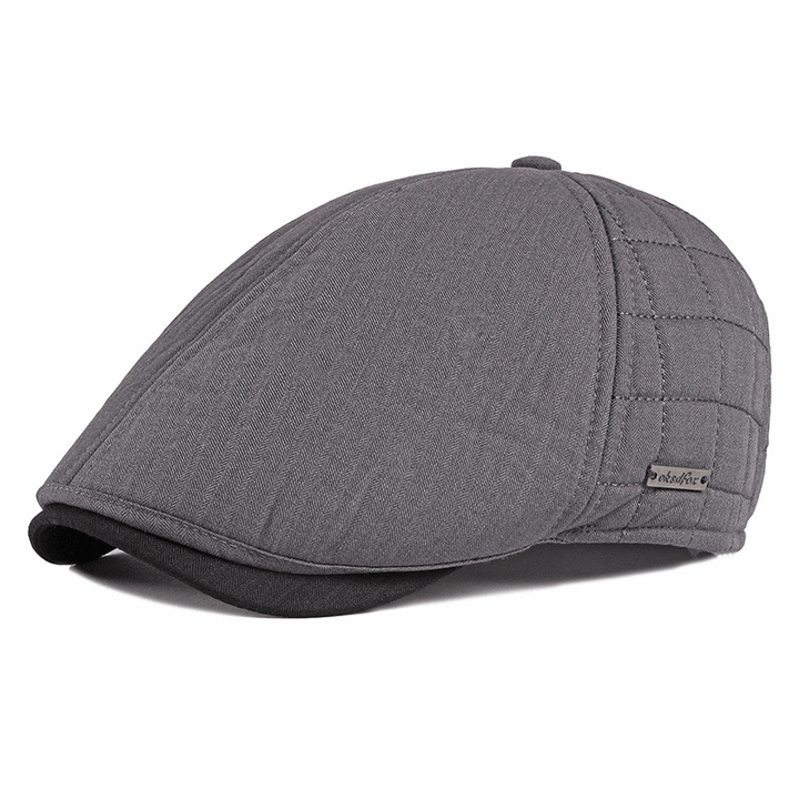 Peaked Cap Men Middle-Aged and Elderly Autumn and Winter New Thickening - MRSLM