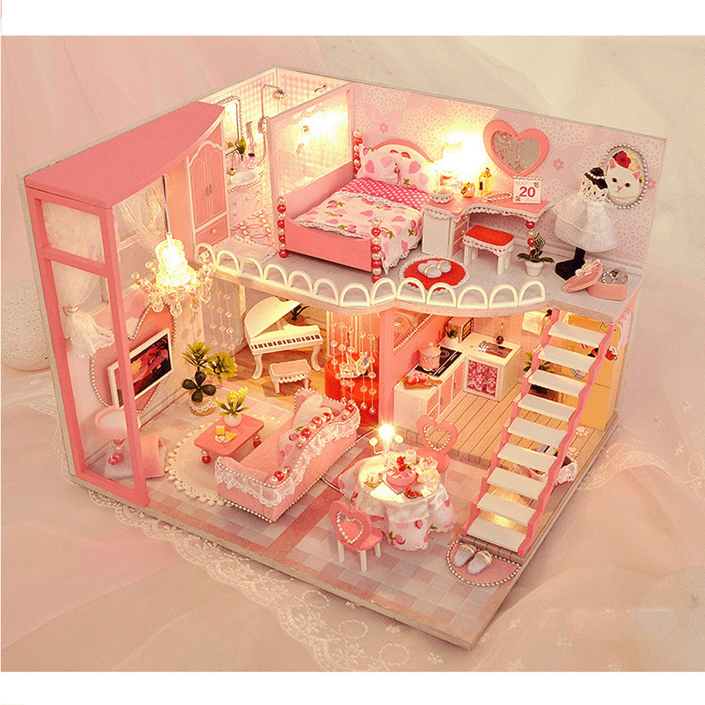 TIANYU TC40 Dream Loft Edition DIY Doll House Hand Assembled Model Creative Gift with Dust Cover - MRSLM