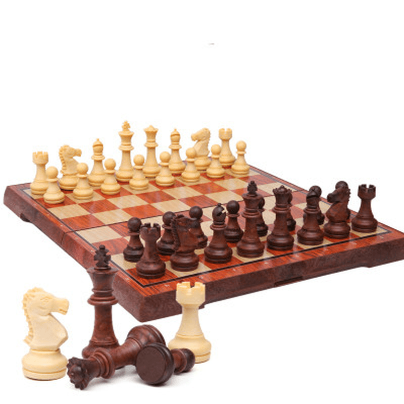 Chess Magnetic Chess Pieces Adult High-End Chessboard Imitation Solid Wood Children'S Student Primer - MRSLM