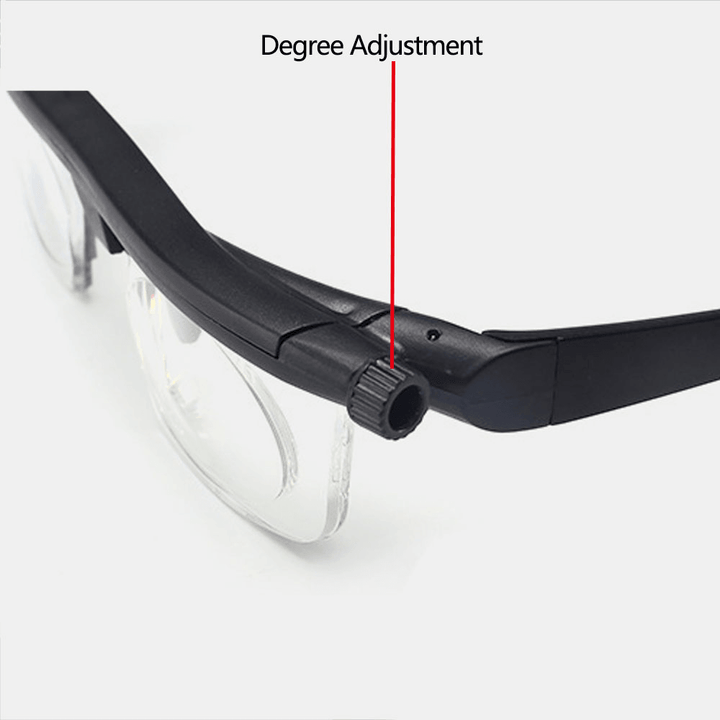 Unisex Half Frame Adjustable Degree Glasses Focal Length Adjustment Myopia Reading Glasses Selt-Adjusting Glasses - MRSLM