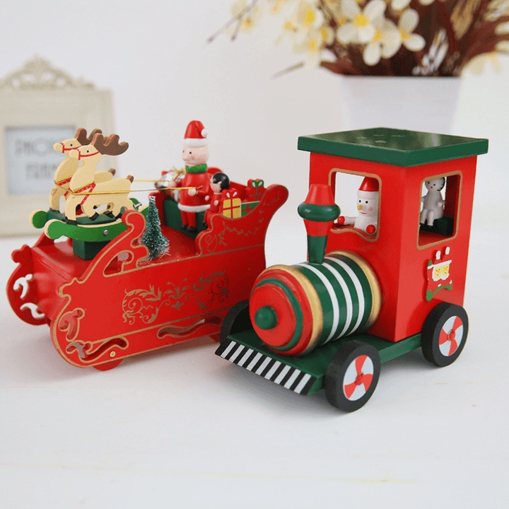 Christmas Music Box Birthday Gift Music Toy Reindeer Train Design - MRSLM