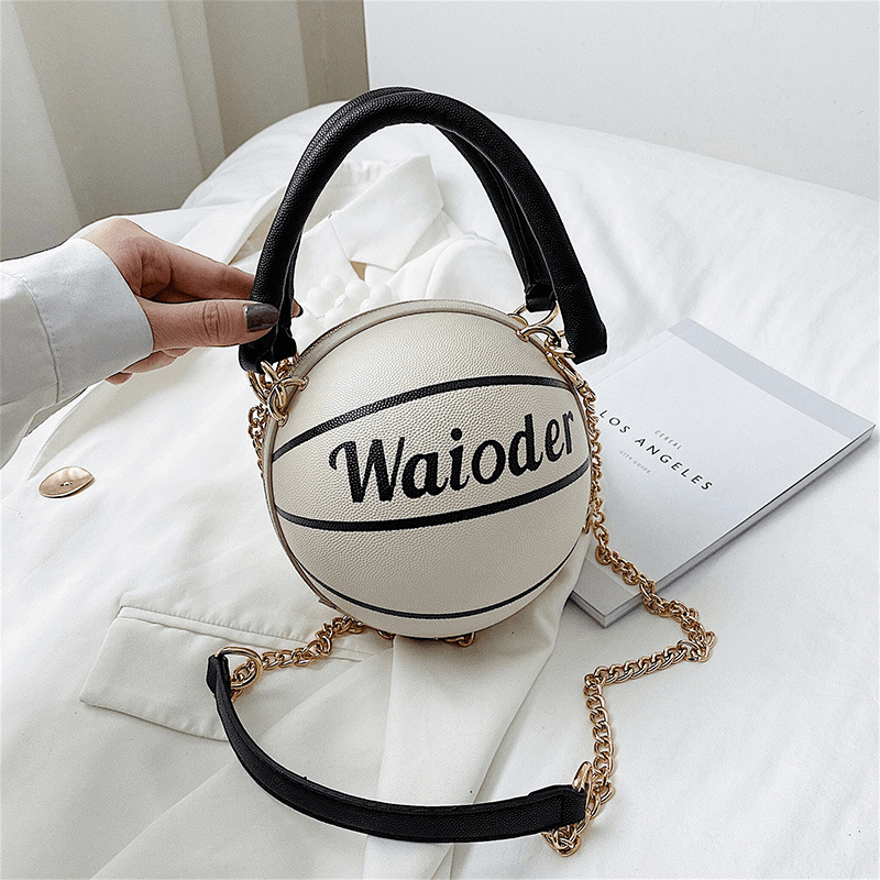 Women Fashion Basketball Football Chains Casual Handbag Crossbody Bag - MRSLM