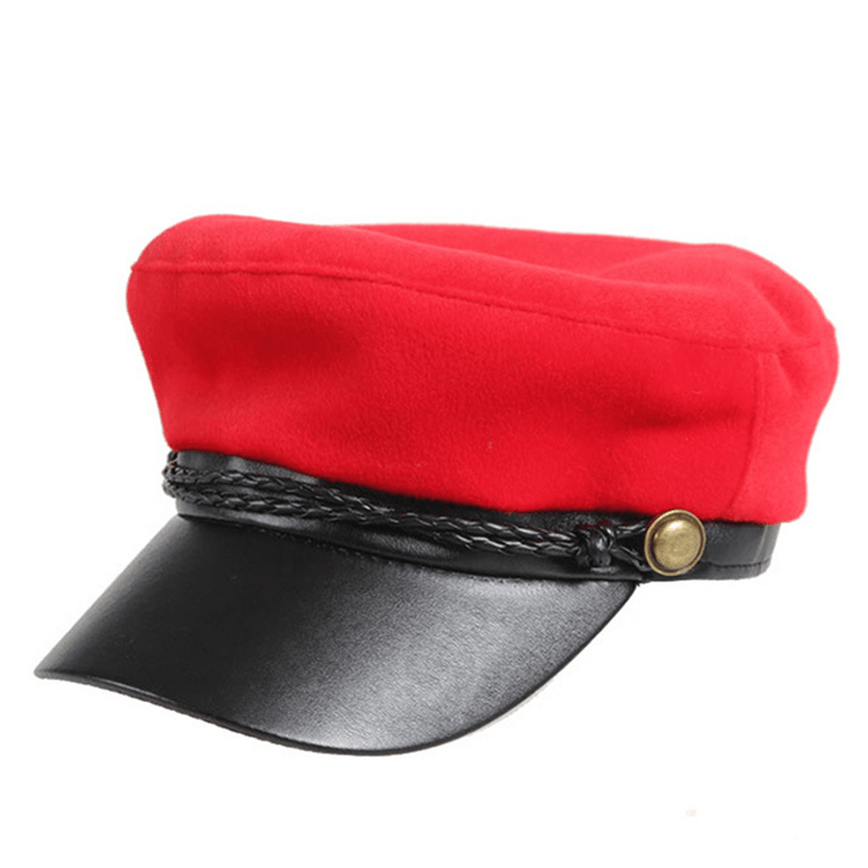 Women Patchwork Velvet French Elegant Style Beret Cap Flag H - MRSLM