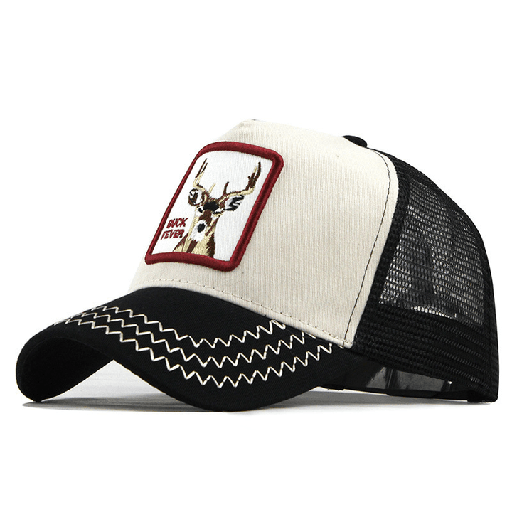 Cartoon Print Baseball Cap Animal Embroidery Baseball Cap - MRSLM