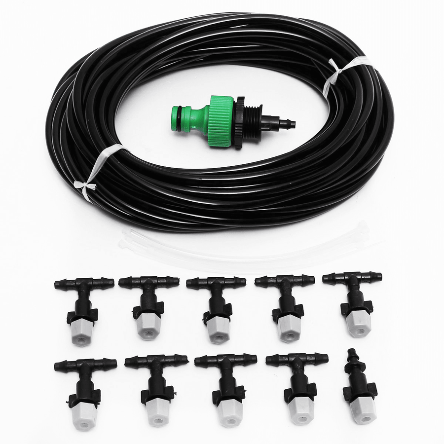 10M 33Ft Gardening Plant Micro Drip Irrigation System Patio Atomization Micro Sprinkler Cooling Kit - MRSLM