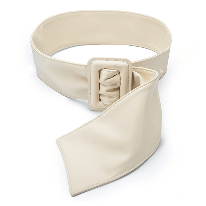 Solid Bow Ring Buckle Waist Belt - MRSLM