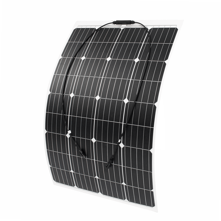 120W 18V Monocrystalline Silicon Semi-Flexible Solar Panel for Car Boat Battery Charge with 10A Solar Controller - MRSLM