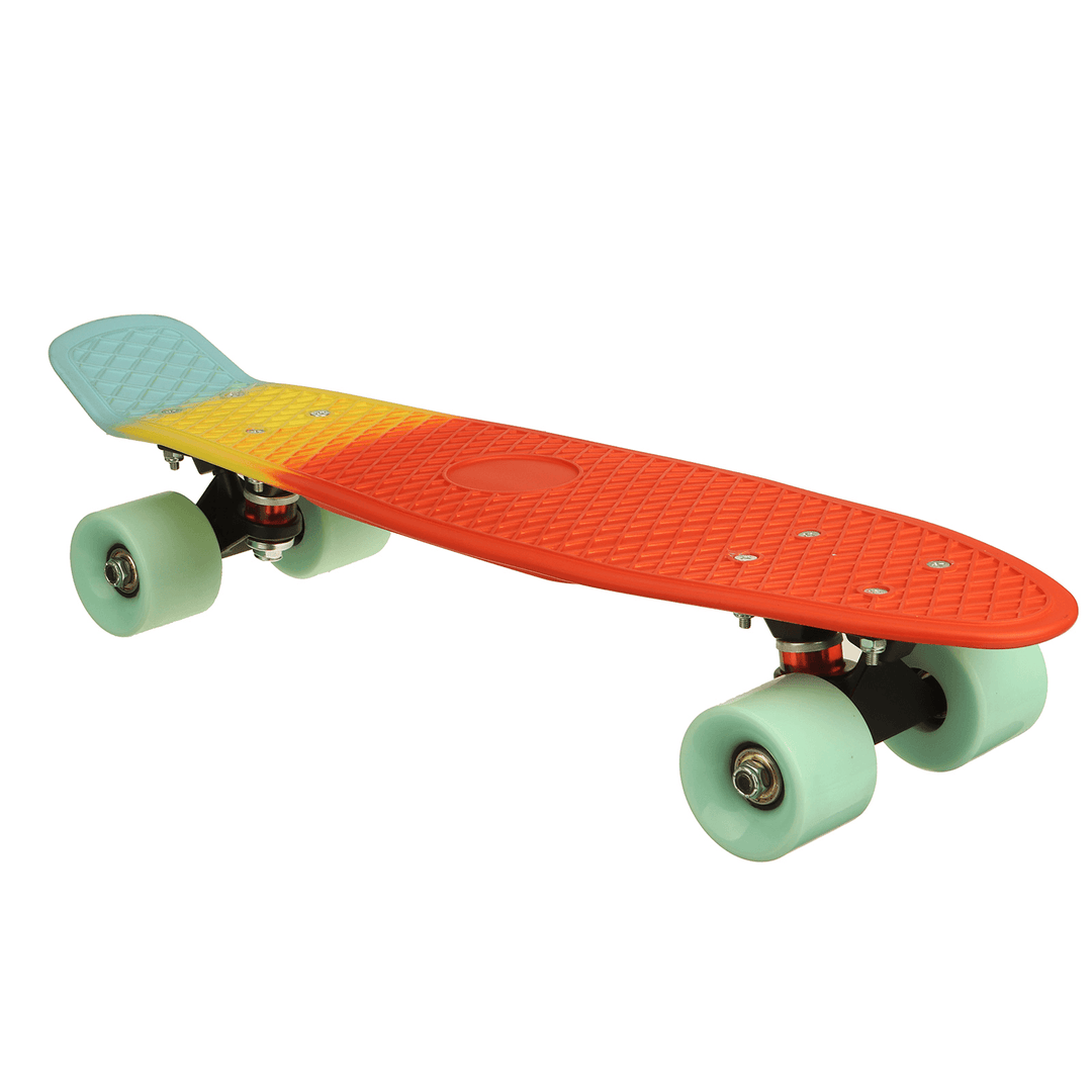 23Inch Kids Skateboard Flashing Four-Wheel Longboard Children Mini Cruiser Scooter Max Load 50Kg - MRSLM