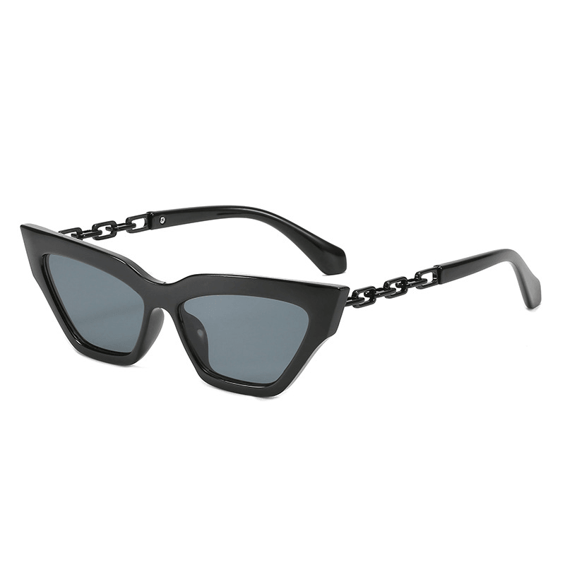 2021 New Cat-Eye Sunglasses European and American Trend Brand off the Same Sunglasses, Paint Chain Sunglasses Women - MRSLM