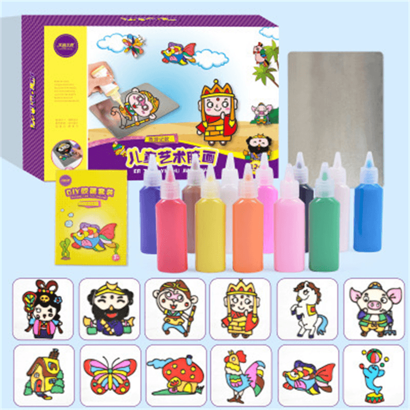 Children'S Handmade Diy Glue Painting Set - MRSLM