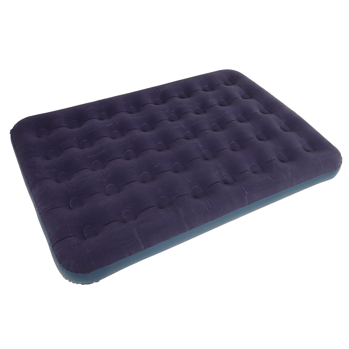 PVC Inflatable Bed Inflatable Mattress Air Mattress Bed Single Double Wide Soft Mattress Comfortable Outdoor Home - MRSLM