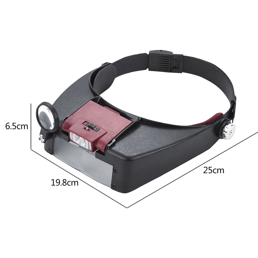 1.5X 3X 6.5X 8X LED Watch Maintenance Magnifying Glasses for Reading Optivisor Magnifying Glass Loupes Jewelry Watch Repair Tool - MRSLM