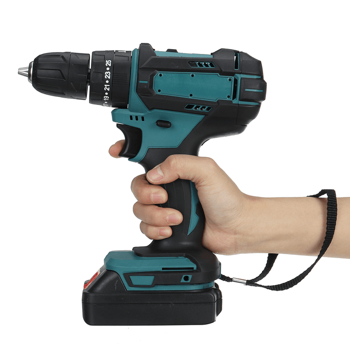 18V Electric Drill Rechargeable Screwdriver Flat Drill Impact Wrench W/ None or 1Pc or 2Pcs Battery - MRSLM