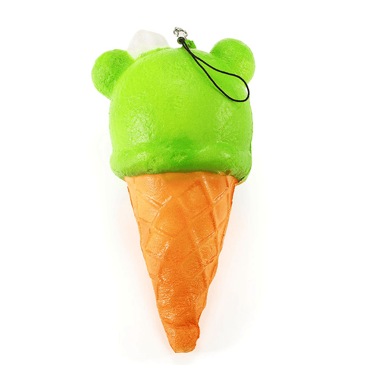 Squishy Ice Cream Bear Soft Slow Rising Collection Gift Decor Squish Squeeze Toy - MRSLM