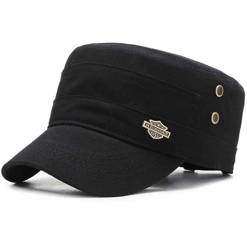 Winter Baseball Sun Hat Flat Top Military Cap - MRSLM
