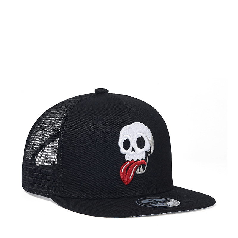 Embroidered Skull Hip Hop Polyester Hat - MRSLM