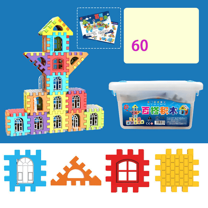 Children'S Large Particle Square Plastic Building Blocks Educational Toys - MRSLM