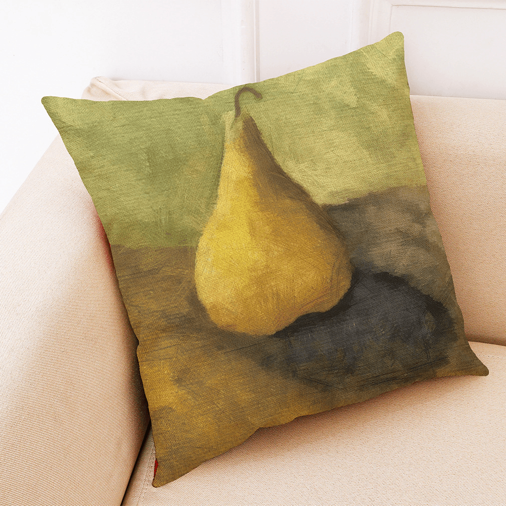 Honana BX Fruit Oil Painting Luxury Cushion Cover Graffi Style Throw Pillow Case Pillow Covers - MRSLM