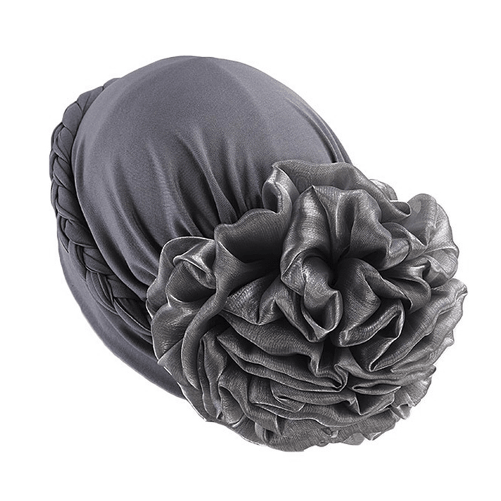 Women Vintage Ethnic Style Braid Breathable Turban Cap - MRSLM