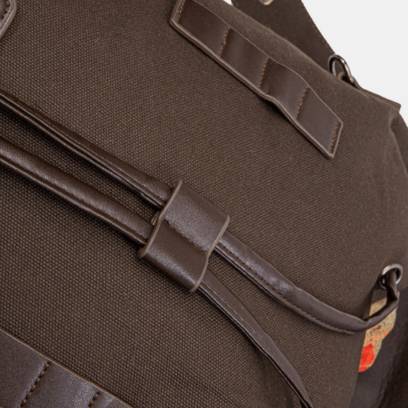 Men Vintage Wear-Resistant Large Capacity Faux Leather Casual Backpack - MRSLM