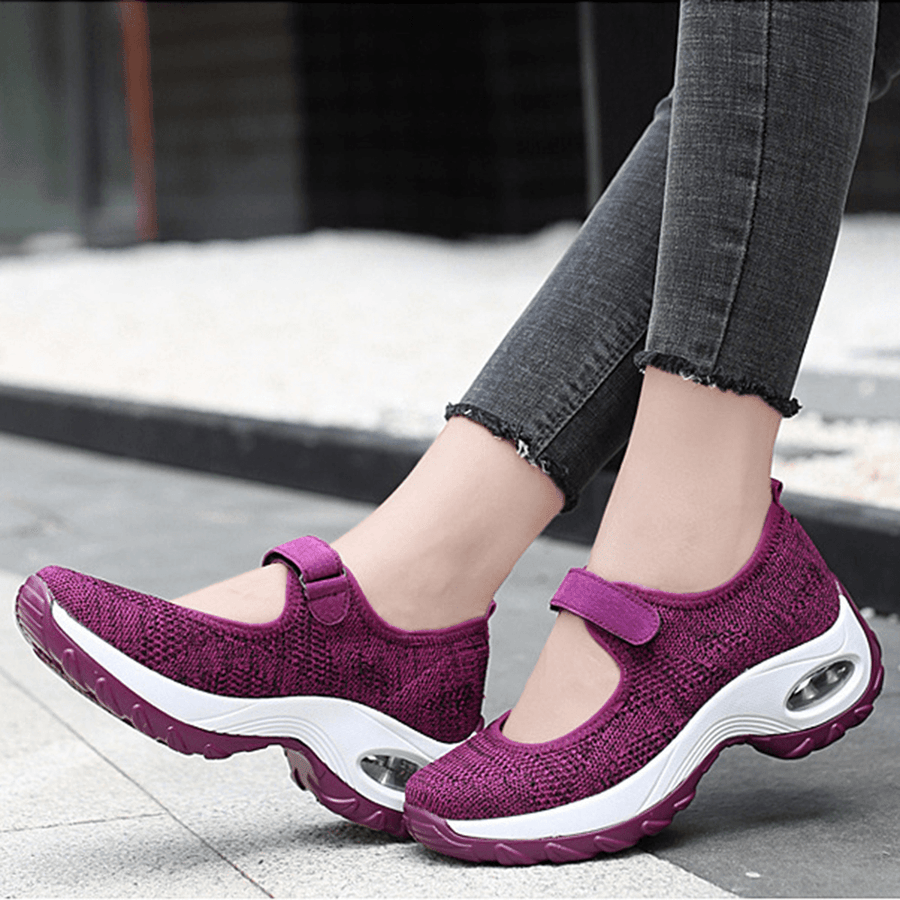 Women Casual Mesh Hollow Out Platform Sneaker - MRSLM