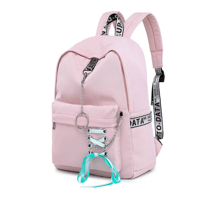 12L/18L Women USB Port Backpack Waterproof School Shoulder Bag Teenager Girls Handbag Outdoor Travel - MRSLM