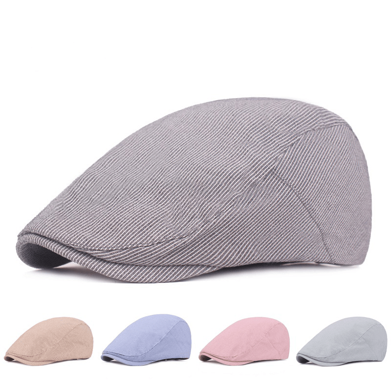 Men Cotton Double-Sided Adjustable Painter Beret Hat - MRSLM