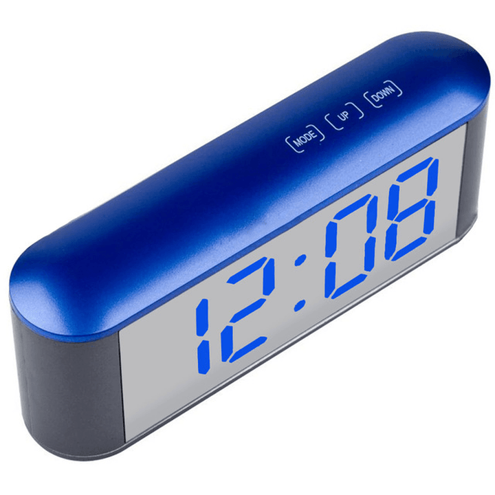 TS-S25 Digital Time Display Touch LED Mirror Clock 3 Modes Brightness Adjustable Temperature C/F Alarm Snooze Night Mode Function Night Led Light Table Desktop Alarm Clock Despertador - MRSLM