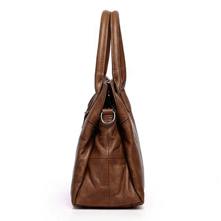 Vintage Women Handbag Soft Crossbody Bag Triple Compartments Shoulder Bags - MRSLM