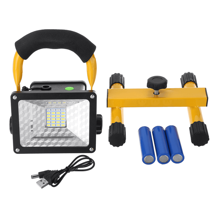 60W LED Flood Light Rechargeable Camping Light Portable Work Light for Outdoor Camping Hiking Fishing - MRSLM