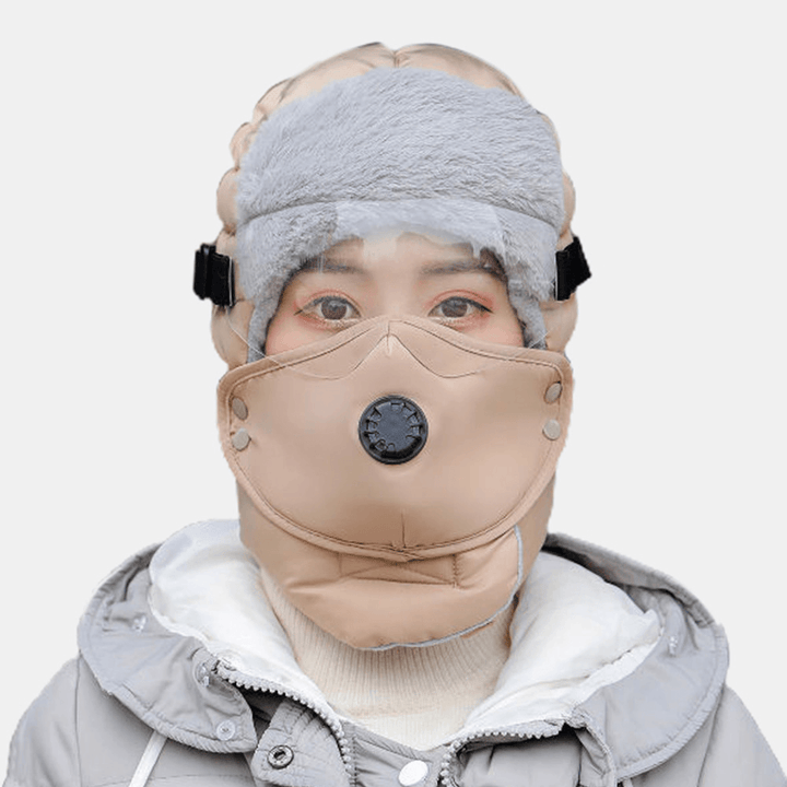 Unisex Autumn Winter Warm Trapper Hat with Goggles Adult Outdoor Cycling Windproof Ear Protection Thicken Bomber Hats Ski Hats - MRSLM