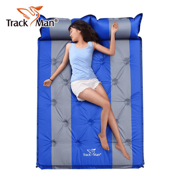 Trackman TM2220 Outdoor 2 Person Camping Mat PVC Automatic Inflatable Air Mattresses 188X132X3Cm - MRSLM